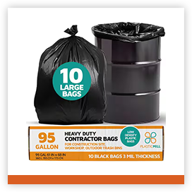 96 Gallon 10 Count Trash Bags
