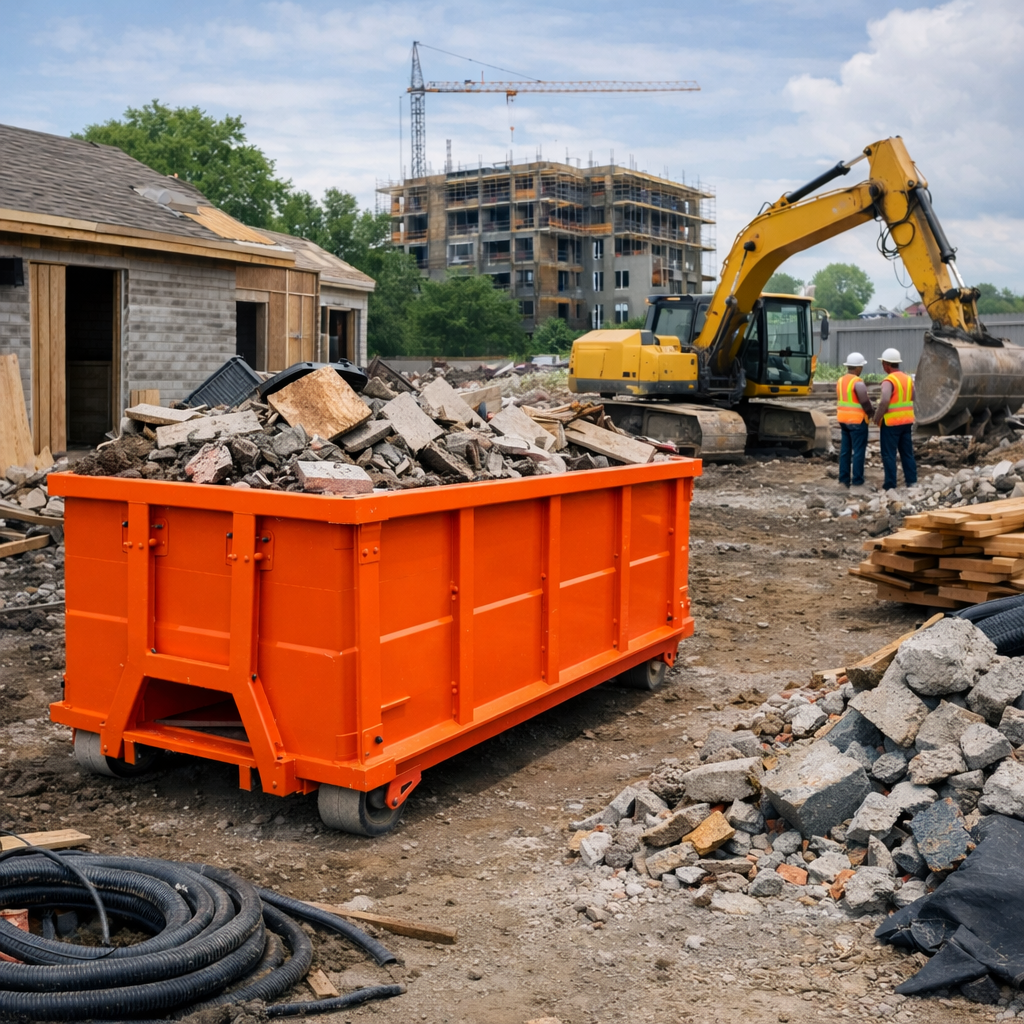 Construction dumpster rental Kansas City roll off dumpster container for job site debris